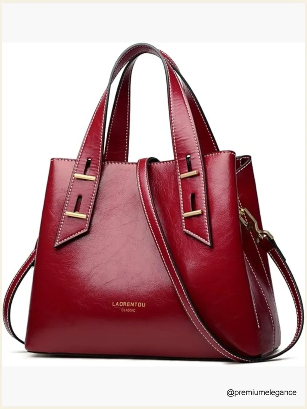Genuine Leather Crossbody Satchel Tote Handbag Shoulder Bag Purse